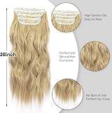 AliLeader 4PCS Clip in Hair Extensions 20in Curly Synthetic Brown view 5