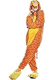NEWCOSPLAY Halloween Adult Jump Jump Tiger Pajamas Sleepwear Animal Cosplay Costume
