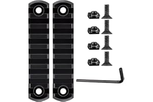 Wipboten 2 Pack Aluminum Picatinny Accessory Rail Set for MLOK 9 9 Slots T-Nuts & Screws Allen Wrench Included