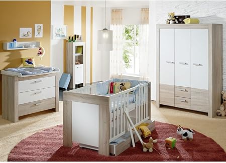 changing table and wardrobe set