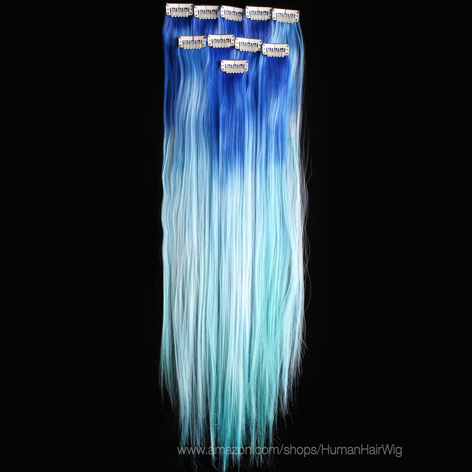 18'' 6pcs Synthetic Ombre Dip Dyed Hippie Hair Human