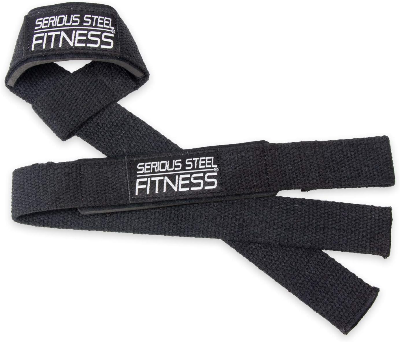 Serious Steel Fitness 1.5 to 1.75 inches Wide Lifting Straps | Weightlifting Strap | Deadlift Strap | Axle Strap