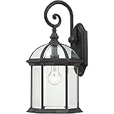 Nuvo Lighting 60/4966 Traditional One Light Outdoor Wall Mount from Boxwood collection in Black finish
