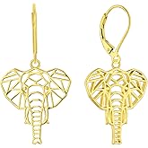 JO WISDOM Elephant Earrings,925 Sterling Silver Animal Leverback Dangle & Drop Earrings,Jewelry for Women