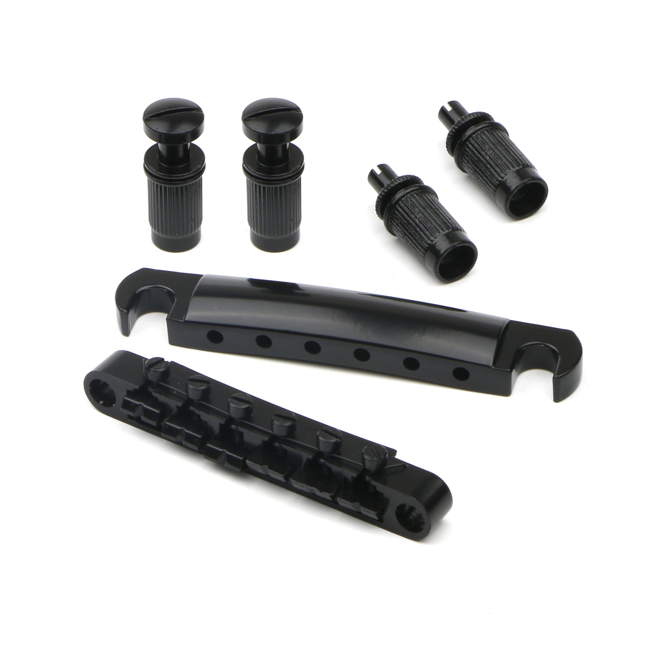 Pxyelec Set of Black Tune-O-Matic Bridge Tailpiece Studs for LP Electric Guitar Replacement Parts