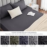 My Home Store Fitted Sheet 100% Egyptian Cotton 300TC Charcoal Super King view 7