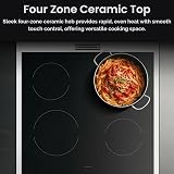 Teknix TKED64B 60cm Ceramic Double Oven Electric Cooker Black view 7