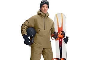 Pioneer Camp Ski Jacket Men Baggy Waterproof Insulated Half Zip Snowboard Snow Coat Shell Jackets Winter Warm Outdoor