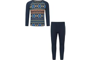Mountain Warehouse Jacquard Kids Merino Base Layer Set - Quick Wick