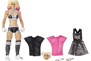 Mattel WWE Ultimate Edition Action Figure & Accessories Set, Alexa Bliss 6-inch Collectible with 30 Articulation Points, Swappable Pieces & Entrance Gear