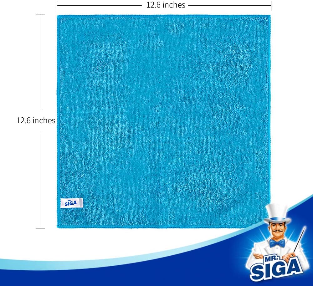 MR.SIGA Microfiber Cleaning Cloth,Pack of 12,Size:12.6" x 12.6": Health & Personal Care