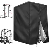 Letsteel Squat Rack Cover, Power Cage Weatherproof Outdoor | 420D, with Waterproof Zipper for Power Cage/Weight Lifting Rack/Weight Cage/Power Racks, Inside &amp; Outside Use