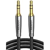 UGREEN Aux Cable 3.5mm, HiFi Aux Cord for Car Braided 3.5mm Extension Male to Male, Audio Stereo Auxiliary Cable Compatible w
