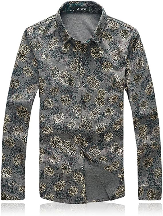 Amazon Angelo 花柄シャツ メンズ 総柄シャツ カジュアルシャツ メンズシャツ 長袖シャツ トップス カジュアル 花柄 春物 総柄 細身 旅行 通勤 大きいサイズ M 7xl 18春 コート ジャケット 通販