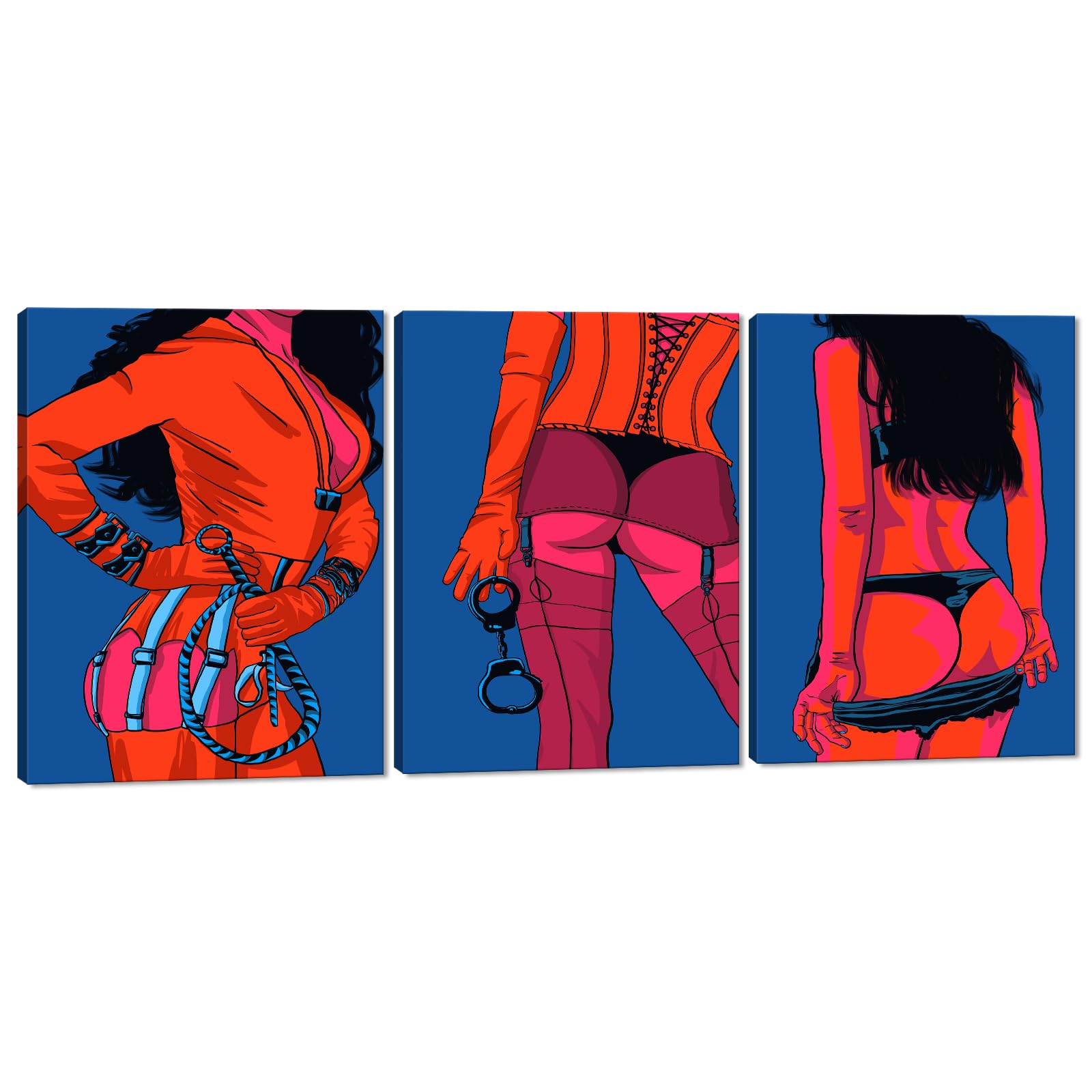 3 Pieces Hot Sexy Girl Wall Art Cool Wall Art Sexy