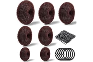 Multiple Sizes for All Hair Types: Includes 7 donut bun makers (1 Extra-Large, 2 Large, 2 Medium, 2 Small) to suit thick or t