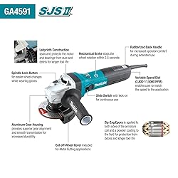 Makita GA4591 4-1/2" SJS™II High-Power Angle