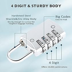 DELSWIN Small Combination Lock for Locker - 8Pack