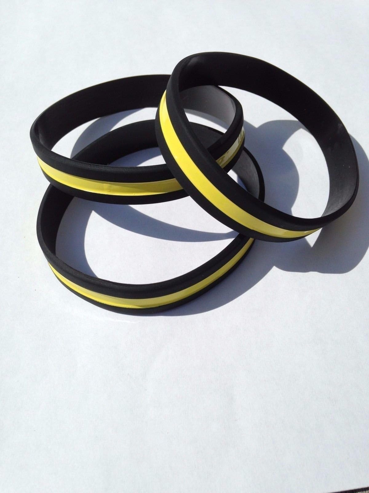 Thin Yellow Line Silicone Wristband Bracelet Support Security Officer Military Loss Prevention Heroes IM Survival TYL