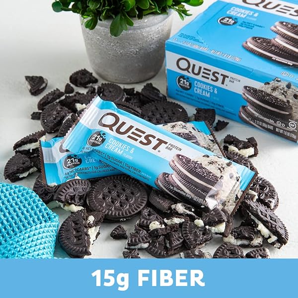 QUEST NUTRITION PROTEIN BAR, CRISPY COOKIES & CREAM, 1.83 OZ (1 COUNT)