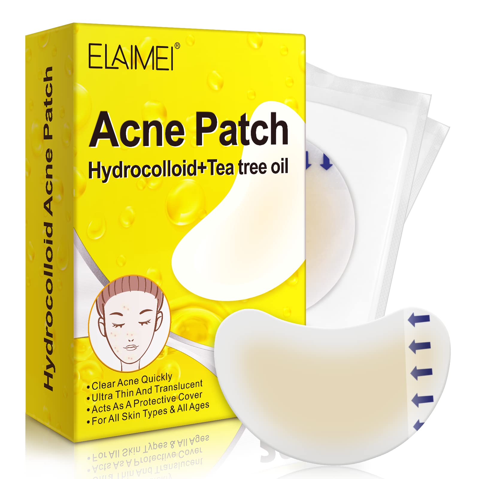 Hydrocolloid Acne Patch(20 Patches), Large Pimple Patch Spot Control Cover, Extra Larger Acne Patch for Covering Large Breakouts, Spot Patch, Pimple Stickers for Body, Cheek, Forehead, and Chin