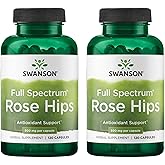 Swanson Rose HIPS - Herbal Supplement Promoting Immune System Health & Healthy Weight Support - (120 Capsules, 500mg Each) (2 Pack)