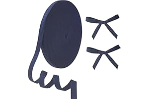 PAMIR TONG 3/8 Inch Navy Blue Cotton Twill Tape - 40 Yards Herringbone Bias Binding Tape for Sewing, Crafts, Waistband, Ties, Tags, Labels, Handles, Home Deco, Gift Wrapping, Pet Collars & DIY Projects