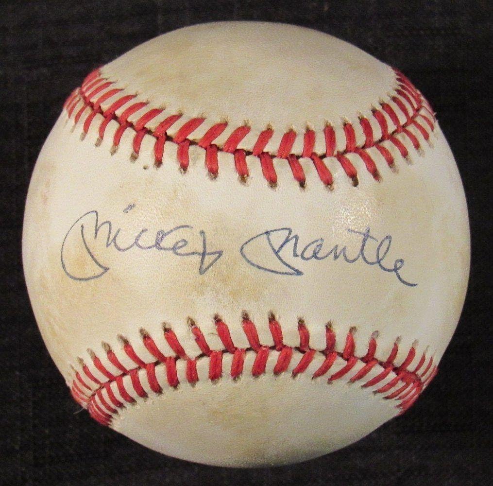 Mickey Mantle Autographed Baseball Rawlings Z65317 JSA Certified