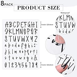 552 Pieces 8 Sheets Letter Stickers Self Adhesive