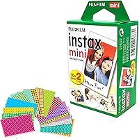 Fujifilm Instax Mini Instant Film (Twin Pack, 20 Total Pictures) + 20 Sticker Frames