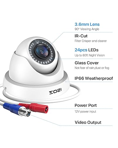 ZOSI Pack 1080P Security Cameras,Night Vision,2MP Outdoor Indoor