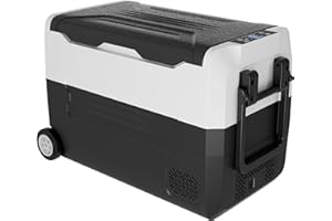 EKOJUCE Car Refrigerator Portable Fridge - 48Quart(45L) 12 Volt Refrigerator Big zones 12/24V DC & 110-240V AC, -4℉-68℉ Electric Cooler for Home, Camping, RV, Fishing, Travel