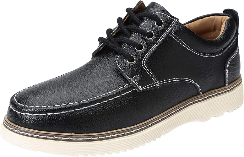 Amazon Co Jp Neardream Amazon限定ブランド デッキシューズ カジュアルシューズ メンズ 革靴 メンズシューズ カジュアル ワークシューズ 厚底 本革 レースアップ ウオーキング ビジネス用 通勤 通学 軽量 通気い 茶色 黑 シューズ バッグ