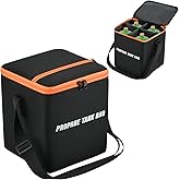 Easecos Carry Bag for 1LB Propane Tank, Small Propane Cylinder Storage Bag Holds 4 Gas Tank 16 OZ, Portable Fuel Cylinder Carrying Case with Padding for Camping Picnic Cooking (Case Only)