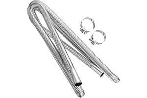 O'RENGELA Diesel Heater Replacement Exhaust Pipe, 300cm,118.11inch, Single Layer Stainless Steel Air Generator Extension Kit Fuel Tank Gas Vent Hose (300cm single-layer)