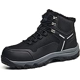 Stasslang Men's Waterproof Snow Boots Insulated Winter Boots with Non Slip Rubber Sole FurLined Warmth for Hiking Shoveling Work And Daily Commute