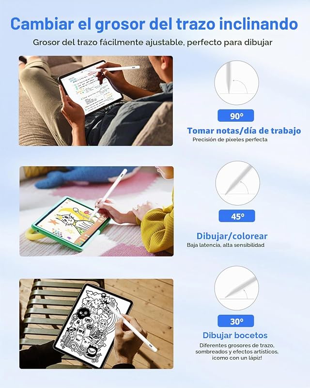 Lápiz para iPad 2018-2026, función magnética rechazo Palma Precision píxel