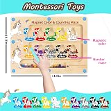 JKGIFTS Montessori Magnetic Color & Number Maze Toy for Ages 2-6 view 3
