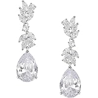 Anzor Jewelry - Russian Style Genuine Cubic Zirconia Earrings In 18k - Foto 5