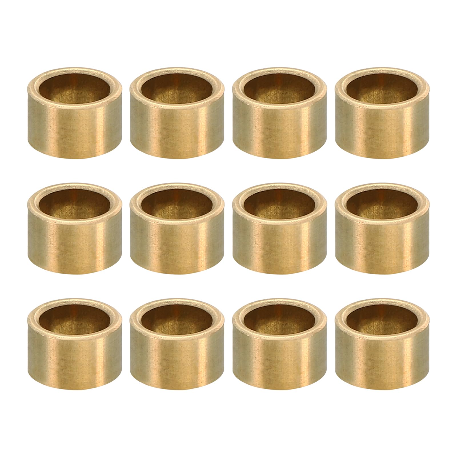 PATIKIL M6 Brass Spacers, 12 Pcs Metal Spacer Brass 6mm ID x 8mm OD x 5mm L Brass Spacers Screw Standoff for 1/4inch or M6 Screw Bolts