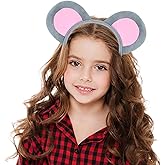 M&G House Mouse Ear Headband Animal Ears Rat Mouse Cosplay Costume Accessory Mouse Dress Up Headband Gray Mouse Ears for Birthday Halloween Party