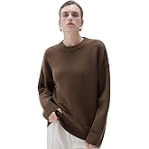 SUUKSESS Women Cashmere Blend Oversized Crew Neck Long Sleeve Pullover Sweaters