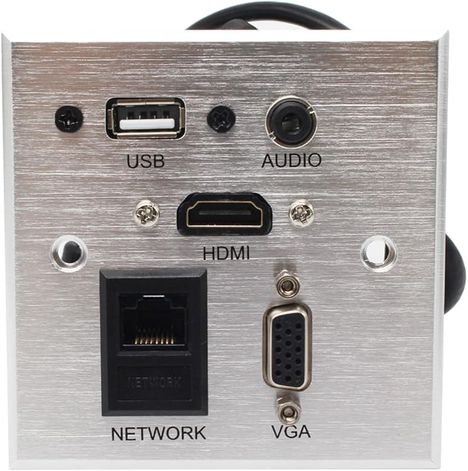 Multimedia Desk Socket Universal HDMI, USB, Network, VGA