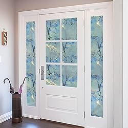 DKTIE Marble Pattern Privacy Window Film with