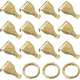 UFURMATE Picture Hanging Kit - 13pcs Brass Plated Hooks & 3 Rolls 3M Wires for Wall Display & Exhibition