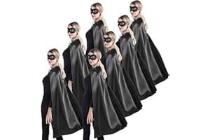 Kidsfere Superhero Capes and Masks for Teenagers Adults Men Women Team Building Dress Up Party Cape Halloween Costume 7 Pack
