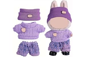 SHUOXUKE Clothes for 17cm Doll (NO Doll),Adorable Outfit ,Handcrafted Clothes Set for Dress Up ,Ropa Accessories Hat + Sweater + Pants