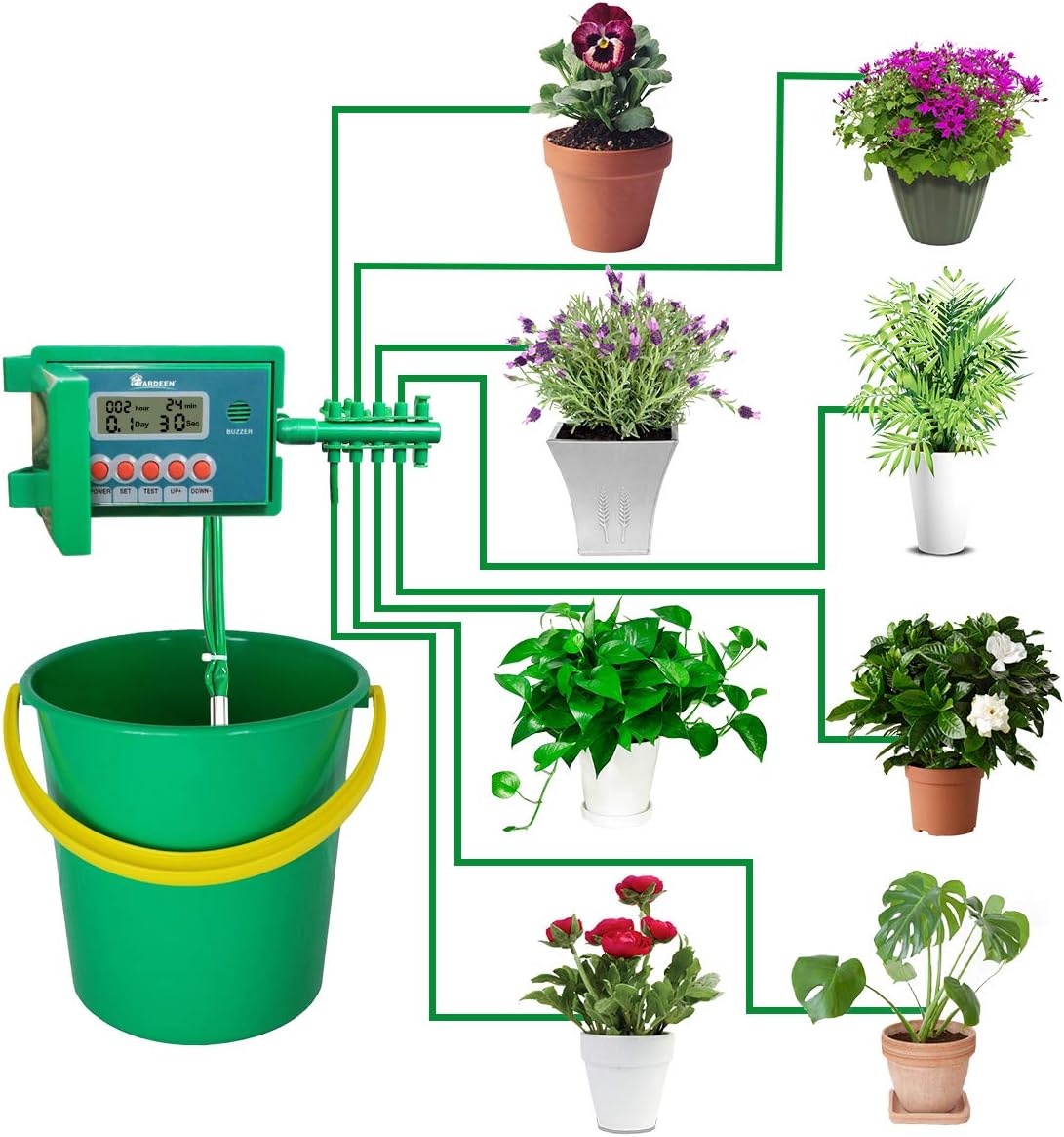 Yardeen 10 Pots Irrigation Système Automatique Arrosage Potager Plantes d'intérieur Amazon.fr