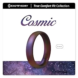 Knot Theory Cosmic Purple Silicone Ring for Men