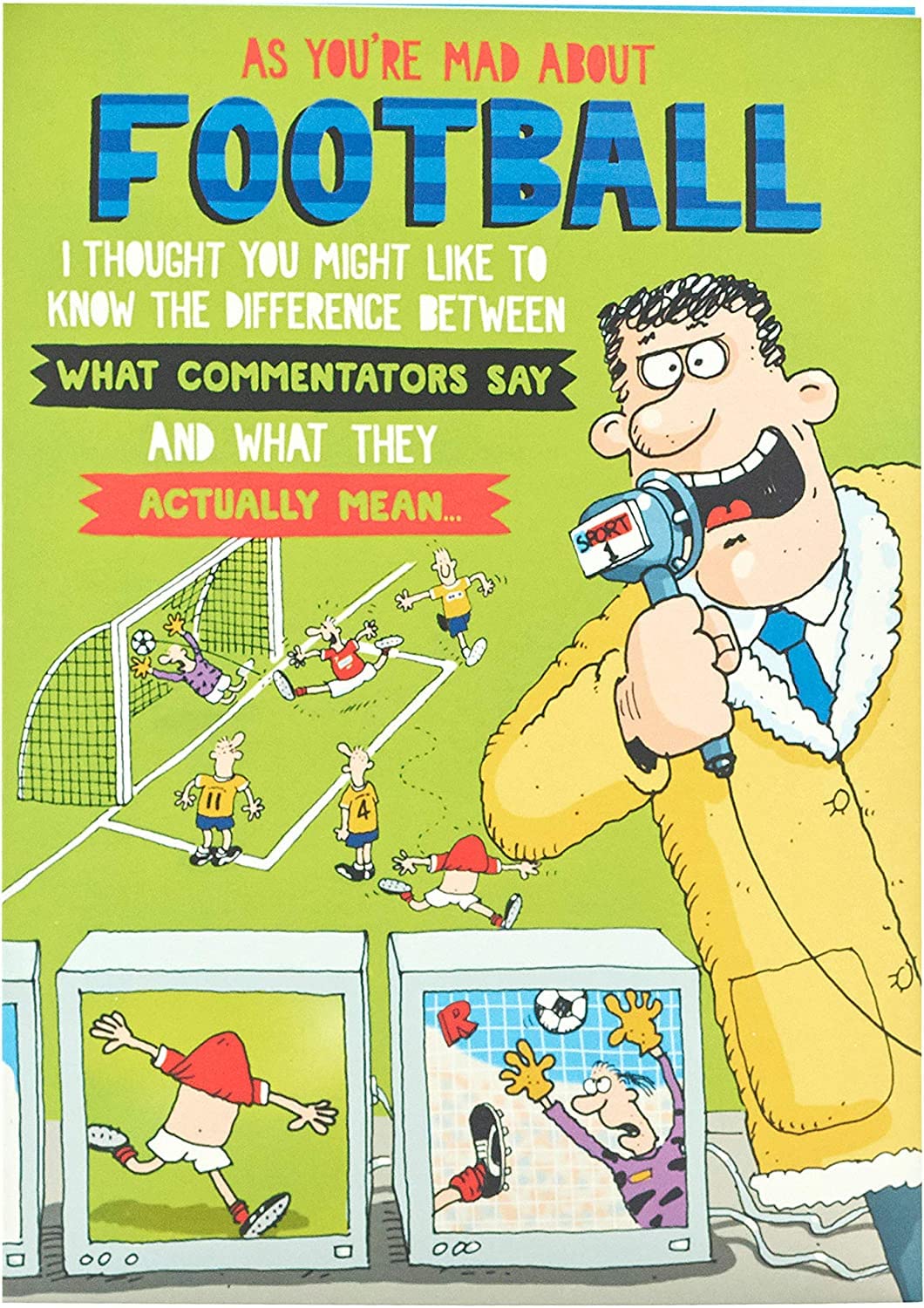 Birthday Card for Him - Funny Birthday Card for Men - Football Birthday Card - Birthday Card for Male Friend - Featuring Hilarious Football Joke — image 1